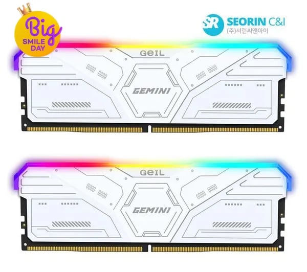 GeIL DDR5-6000 CL38 GEMINI RGB White 32GB(16Gx2)