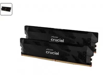 마이크론 Crucial DDR5-6400 CL32 PRO Overclocking 패키지 대원씨티에스 (32GB(16Gx2)(국내)(무배)