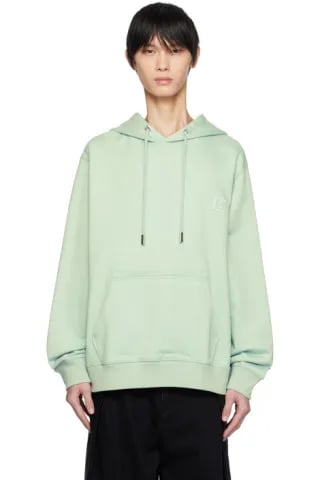 우영미 백로고 후드티 민트색상 $150