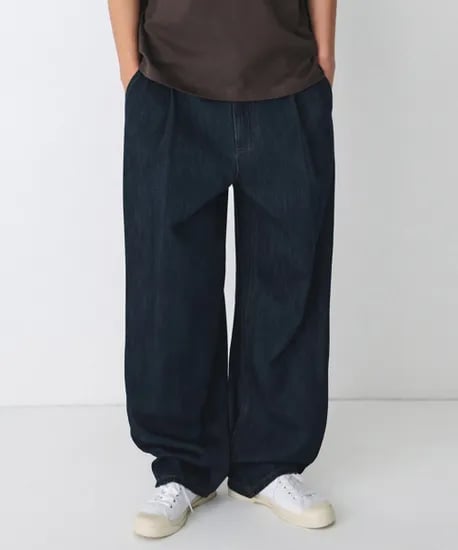 무탠다드 린넨 라이크 세미 벌룬 데님 2컬러