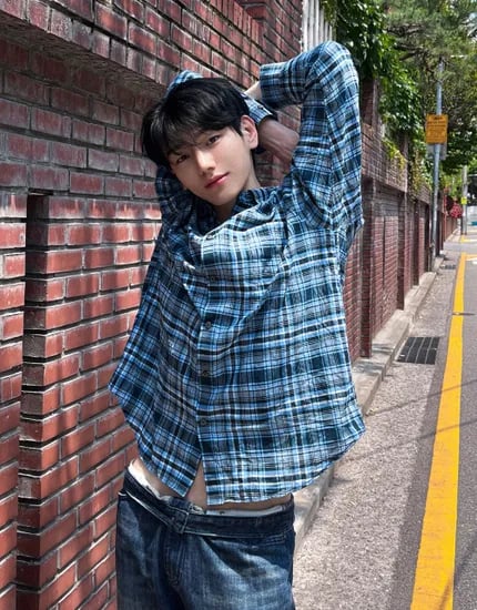 지오다노 시어서커 체크 셔츠