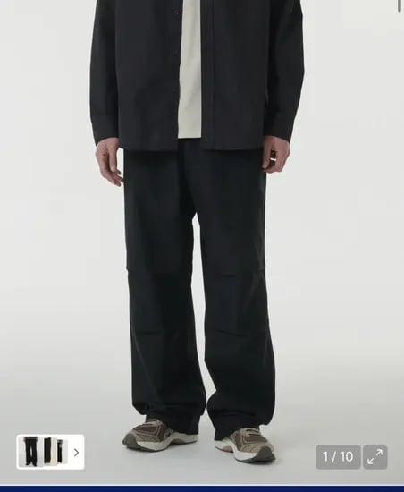 무탠다드 백사틴 파라슈트 블랙