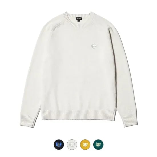 유니클로 KAWS 캐시미어 램스울 스웨터