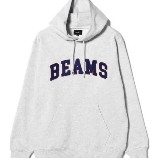 BEAMS 로고 후드티 리스탁