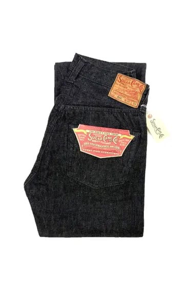 슈가케인 1947 모델 14.25oz 블랙 셀비지 데님 외