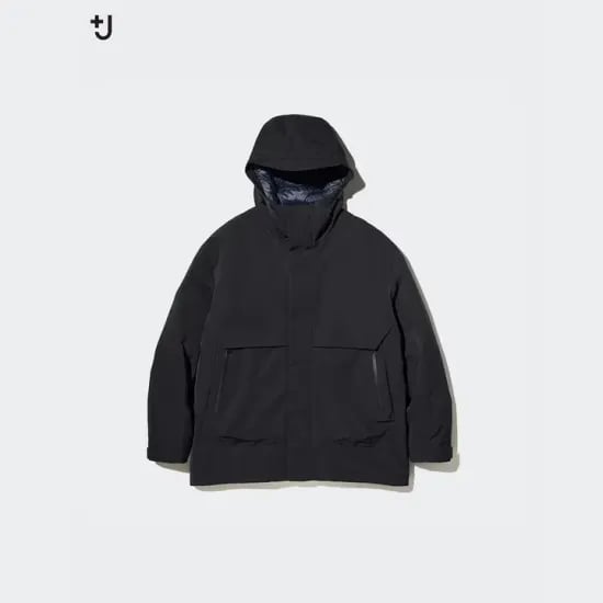 유니클로 질샌더 하이브리드 다운 오버 사이즈 파카