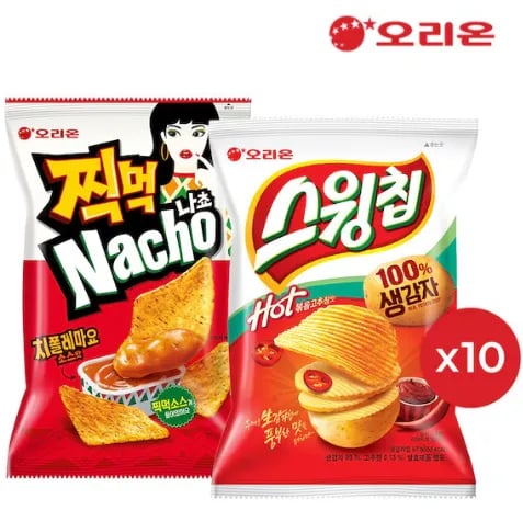 찍먹 나쵸 치폴레마요 84g x 10개 + 스윙칩 볶음고추장 60g x 10개