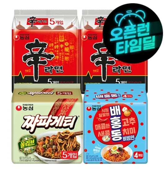 신라면 10개+짜파게티 5개+배홍동 4개 10,900원