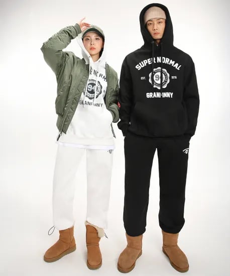 그랜피니 기모 후드 트레이닝 팬츠 세트 9,900원