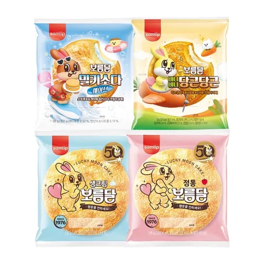 삼립 보름달 빵 4종 8봉(밀키/정통/생크림/당근)