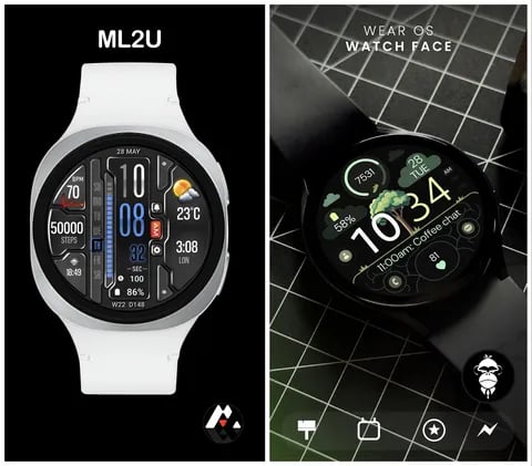 갤럭시 워치 페이스 ML2U 416 Cyber Gear Digital 등 3종