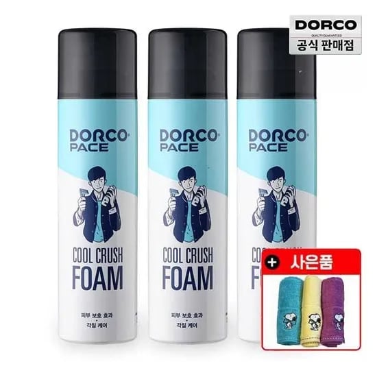 도루코 페이스 쿨크러쉬 쉐이빙폼 대용량 250ml 3개