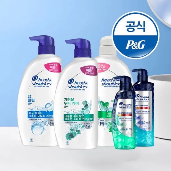 헤드앤숄더 삼푸/트리트먼트 850,800ml 3개+미니샴푸 2개