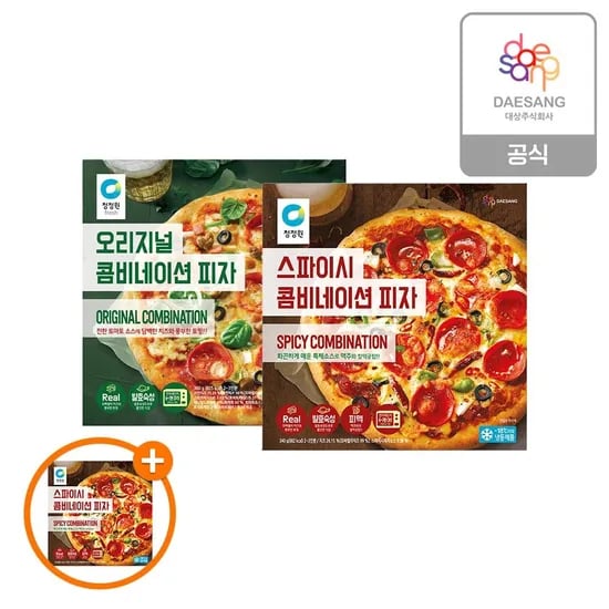 청정원 콤비네이션피자 2종 3개 골라담기+1개증정