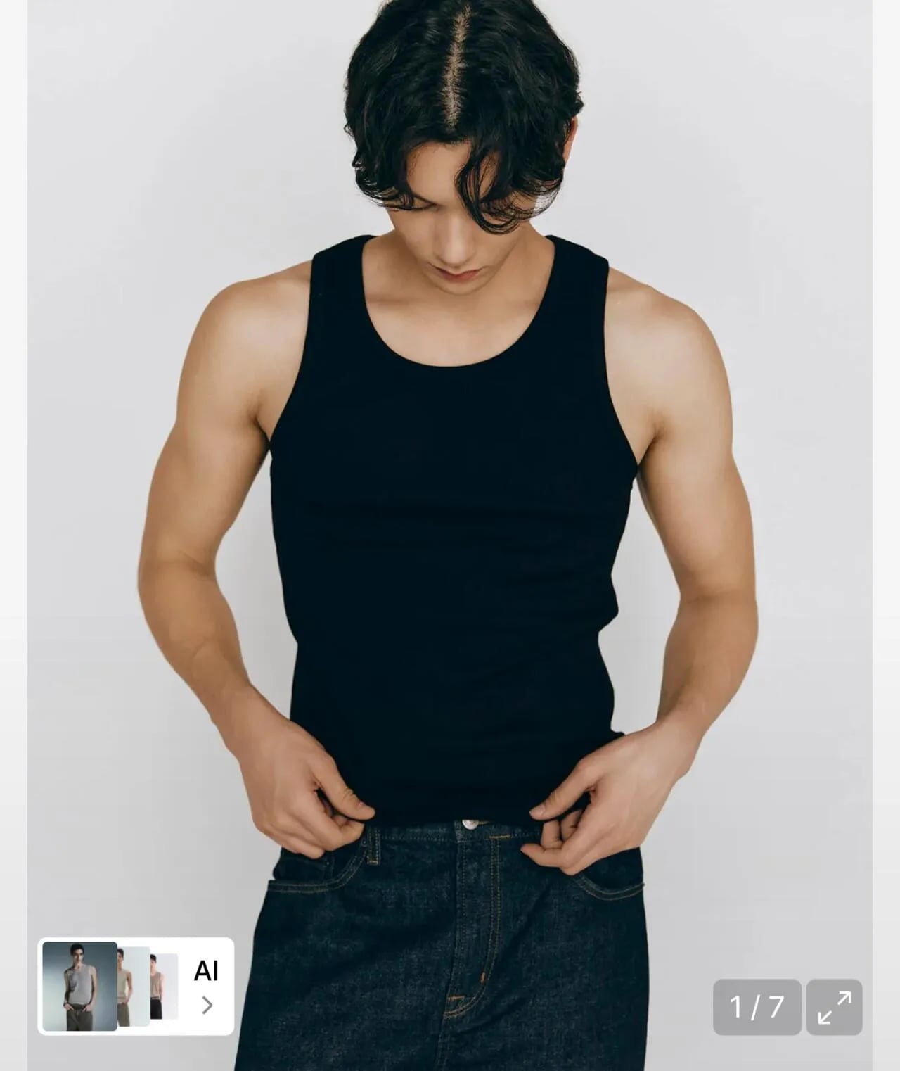 지오다노 크루넥 탱크탑