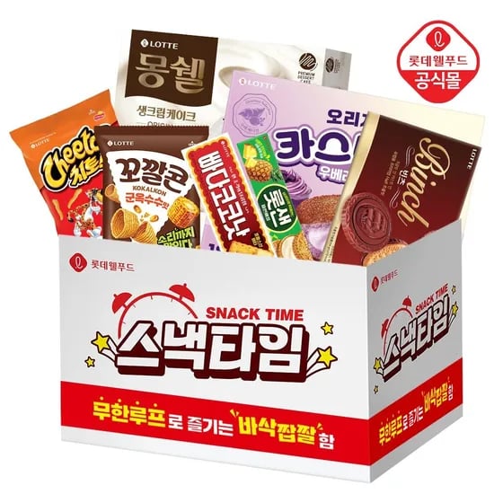 롯데 스낵타임 빈츠/몽쉘/카스타드 등 7종