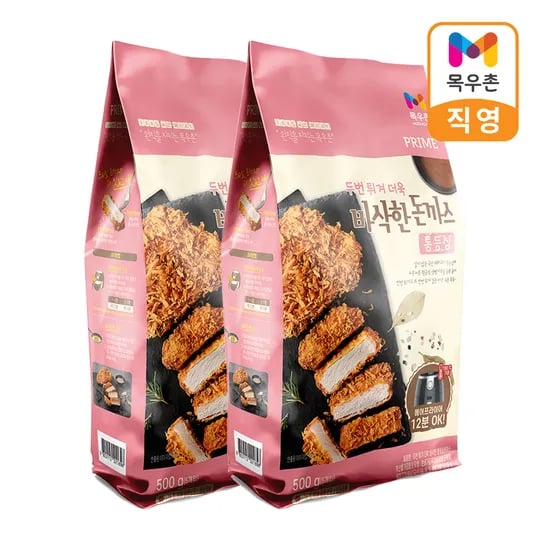 목우촌 프라임 통등심 돈까스 500g, 2개