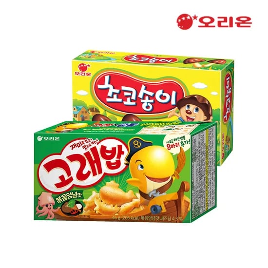 오리온 고래밥 볶음양념 46g 10개+초코송이 50g 10개