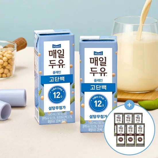 매일두유 고단백 190ml 48팩+검은콩 6팩 증정