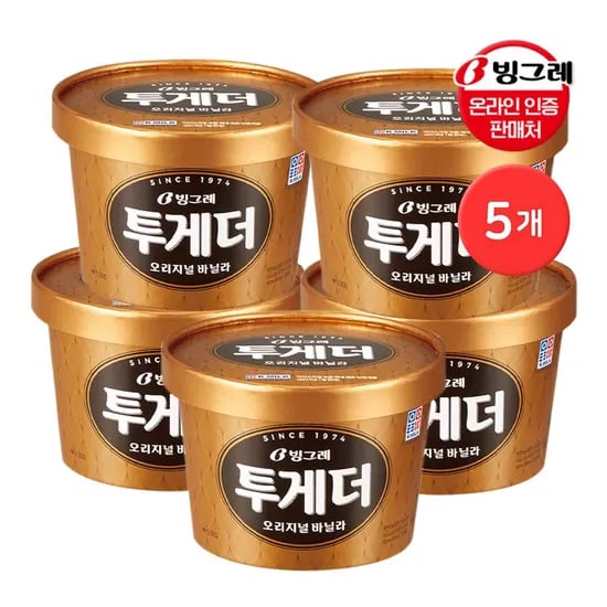 투게더 바닐라 오리지널 900ml 5개