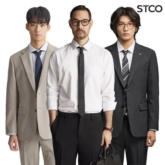 울 터치 사방스판 셋업 베이지 릴렉스핏