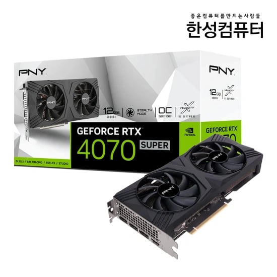 PNY 지포스 RTX 4070 SUPER VETRO OC D6X 12GB DF