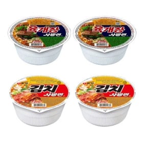 농심 육개장사발면(육사)12 + 김치사발면(김사) 12 총 24입