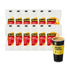 3M 스카치 테이프 550 리필 (12mmX 20m) 12롤+메가커피 기프티콘(선착순 300명)