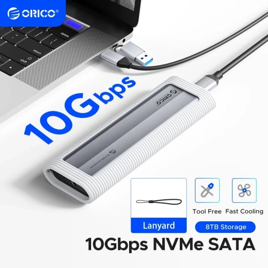 ORICO 외장 USB 인클로저 10Gbps 2 In 1-NVMe PCIe