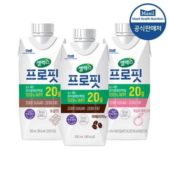셀렉스 프로핏 웨이프로틴 WPI 드링크 330ml 24팩(토스페이)