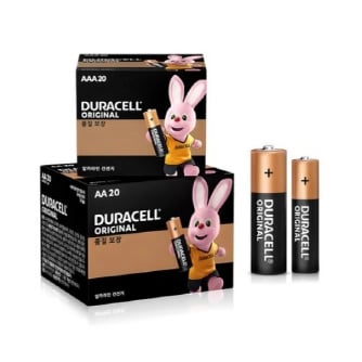 듀라셀 알카라인 건전지 AA 20p + AAA 20p, 40개입