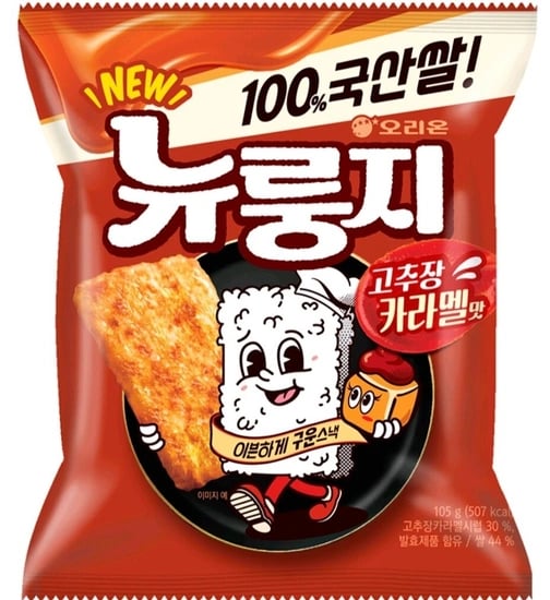 오리온 뉴룽지 고추장카라멜 스낵 105g