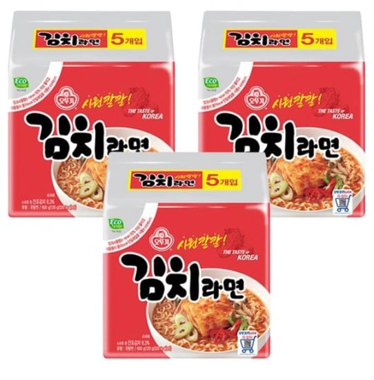 오뚜기 김치라면 120g, 15개