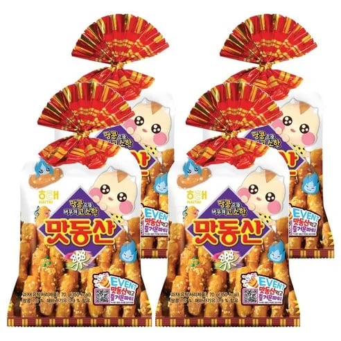 해태제과 맛동산, 70g, 4개