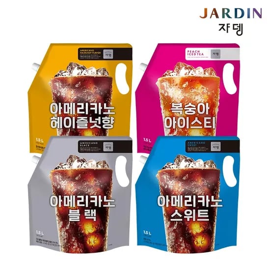 쟈뎅 편의점음료 대용량 파우치 1.5L*3개