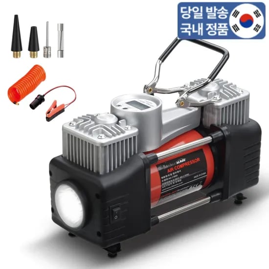 에디오토 차량용 디지털 에어 컴프레셔 AD-C1000 듀얼-실린더