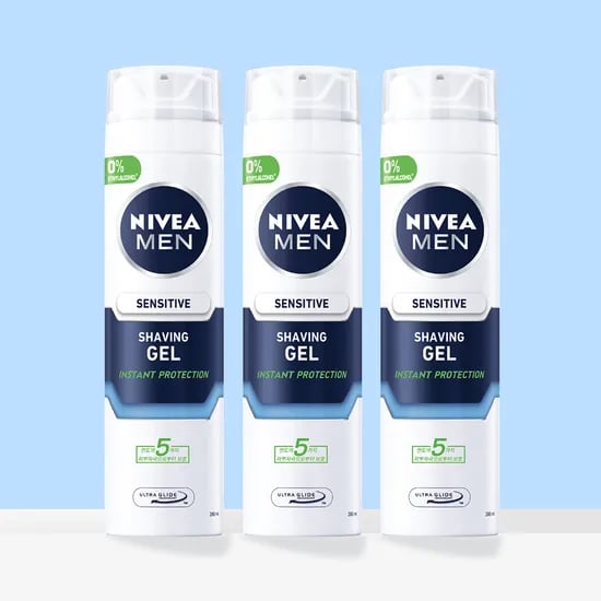 니베아 맨 센서티브 쉐이빙 젤 면도젤 200ml X 3개