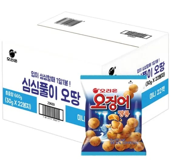 오징어땅콩, 30g, 22개