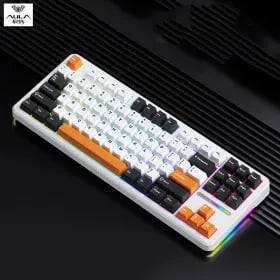 AULA 독거미 F87 골드축 유무선 키보드