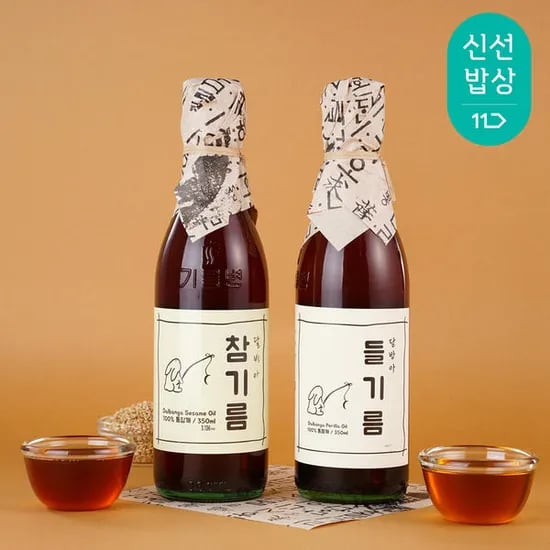 달방아 통깨100% 옛날방식 참기름+참기름 350ml
