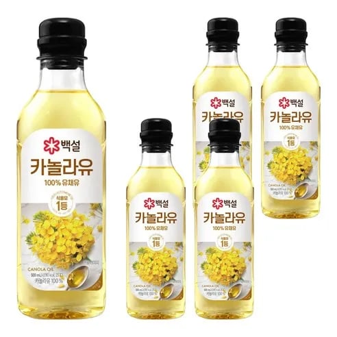 백설 카놀라유 500ml x5개