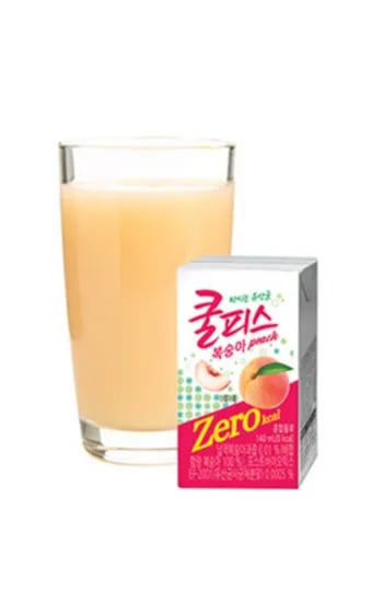 동원 쿨피스 복숭아 제로, 140ml, 24개