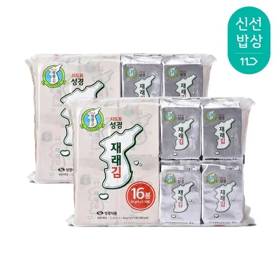 지도표 성경김 재래 식탁김 4g 16봉+16봉