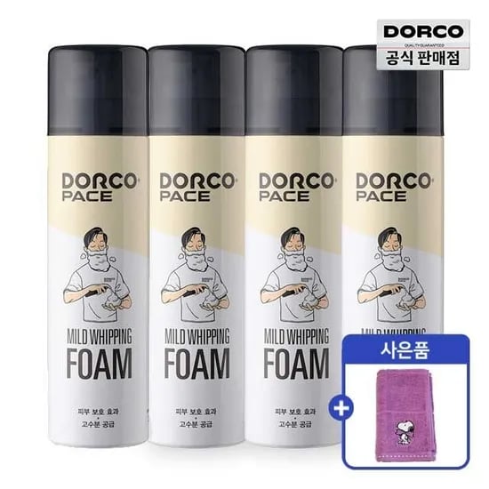 도루코 페이스 쿨 크러쉬 쉐이빙폼 대용량 250ml 4개