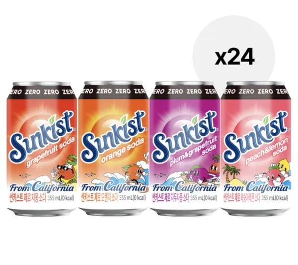 썬키스트 제로소다 355ml 24입