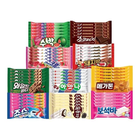 롯데 아이스크림 10종 5개씩 50개 구성