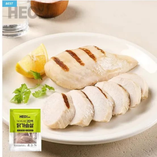 허닭 더 부드러운 고단백 닭가슴살 1kg+1kg