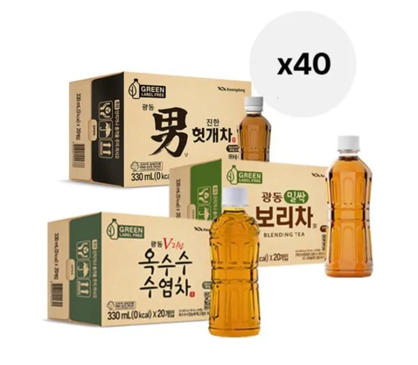 밀싹보리차/옥수수수염차/헛개차 330ml 40입