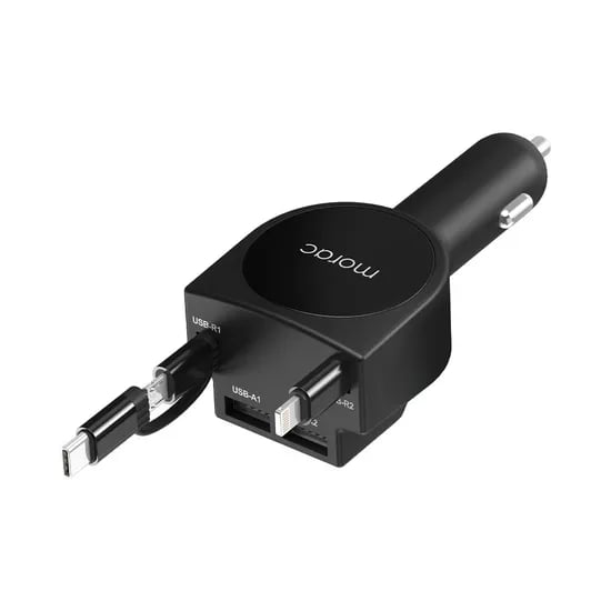 모락 네다 R5 5in1 차량용 릴 고속 멀티 충전기 USB C타입 시거잭 시가잭