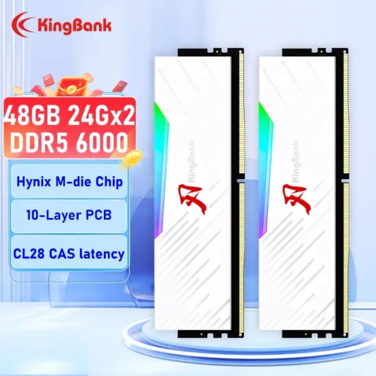 킹뱅크 DDR5 48GB(2x24GB) 하이닉스 M다이, CL28, XMP, EXPO